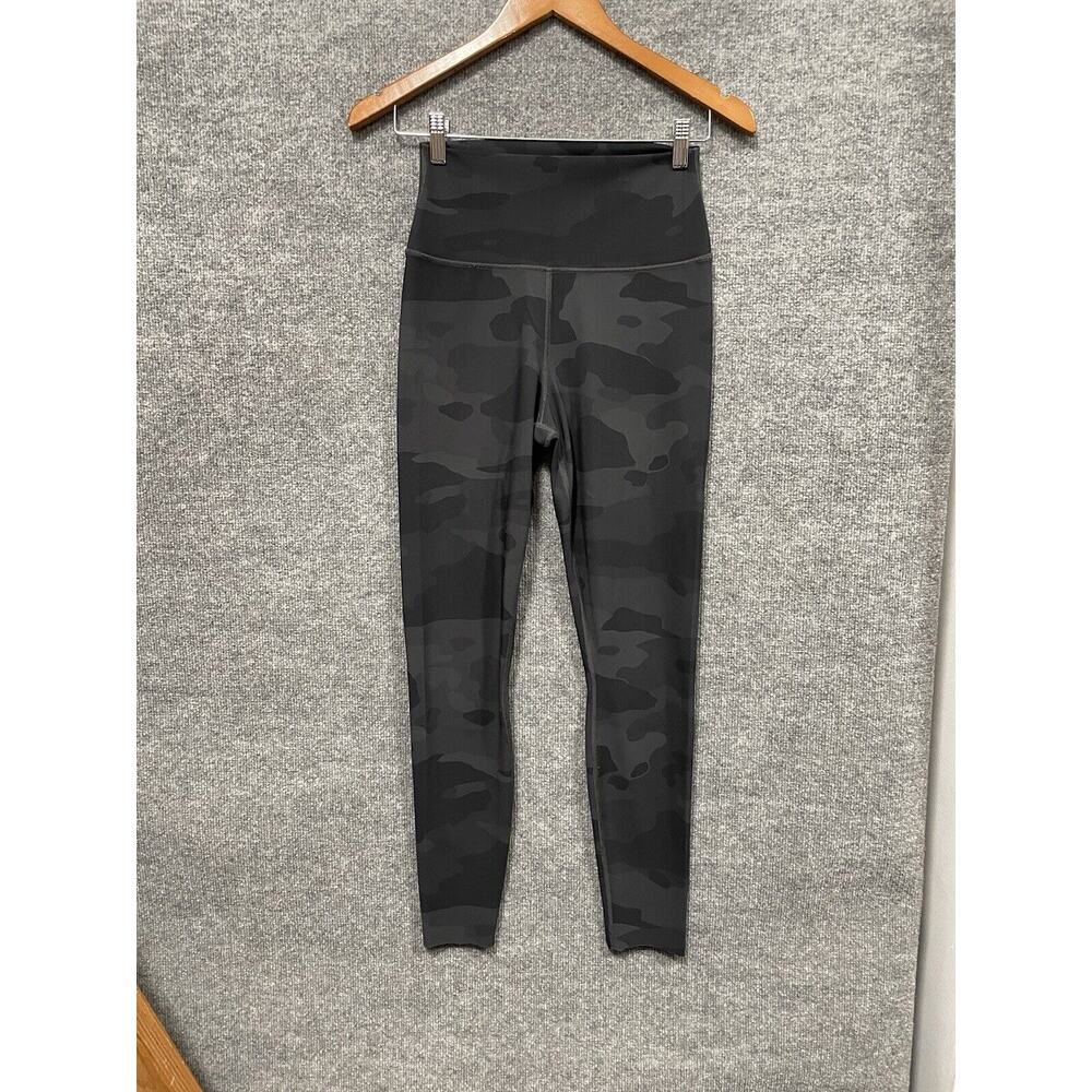 Alo Yoga Leggings Grey Black Camo Vapor High Waist 27” Inseam Size Small Womens